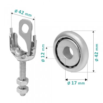 Staffa Regolabile con Cuscinetto