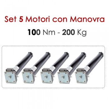 Set 5 Motori con Manovra Tende da Sole – 100 Nm | 200 Kg