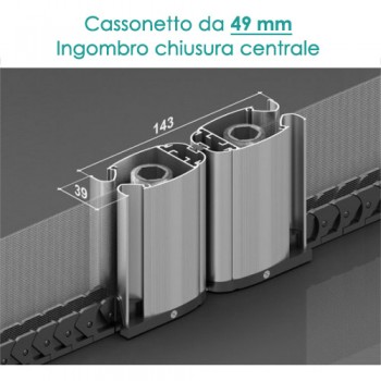 Zanzariera Orizzontale – Binario Sottile – 2 ANTE