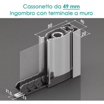 Zanzariera Orizzontale – Binario Sottile – 1 ANTA