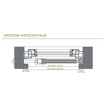 Zanzariera da incasso senza guida a terra Free Effe