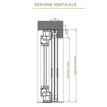 Zanzariera da incasso senza guida a terra Free Effe