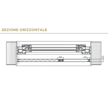 Zanzariera Plissettata apertura laterale ingombro ridotto 22mm