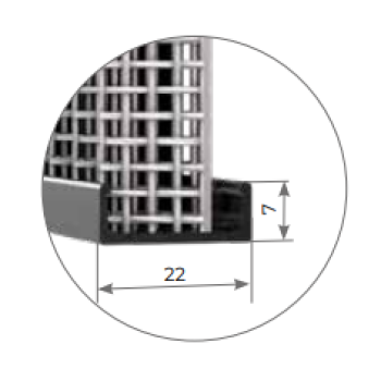 Zanzariera Plissè 1 Anta - ingombro 22 mm