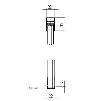 Zanzariera Plissè 2 Ante su misura - Ingombro 22 mm