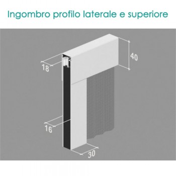 Zanzariera Slim 2 Ante – Ingombro 18 mm