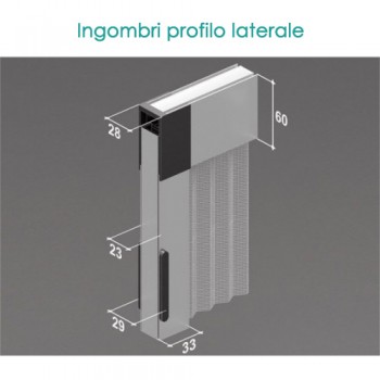 Zanzariera Plissettate 2 ANTE – ingombro 28 mm
