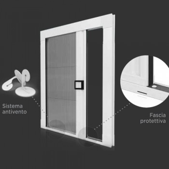 Zanzariera verticale frizionata anticimice 