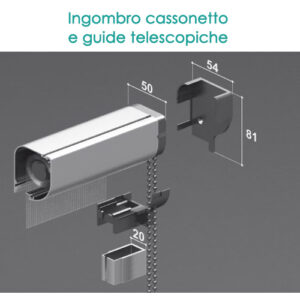 Zanzariera a Catenella con Guide Telescopiche