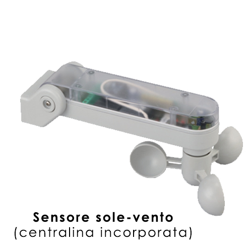 Sensore sole-vento con centralina - Serie S