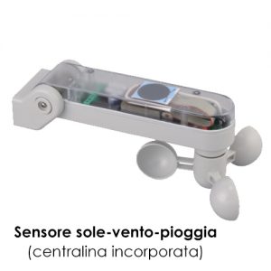 Sensore sole-vento-pioggia con centralina - Serie S