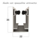 Zanzariera verticale antivento 32mm