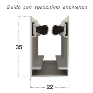 Zanzariera verticale antivento 32mm