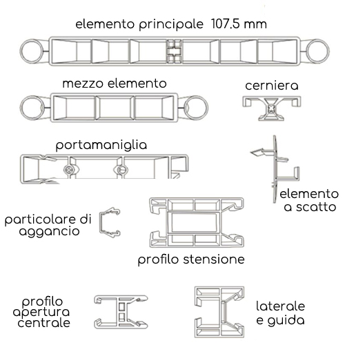 Acquista Pinto Porta a soffietto da interno in kit in PVC Rosso 82x220 cm  mod. Simona in Offerta a 63.5€ su BricoNow