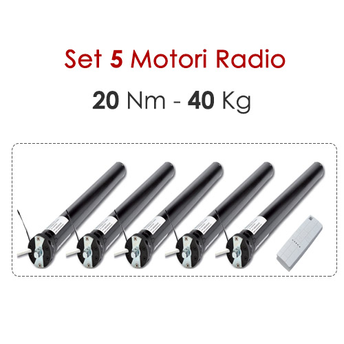 Set 5 Motori Radio - 20 Nm | 40 Kg