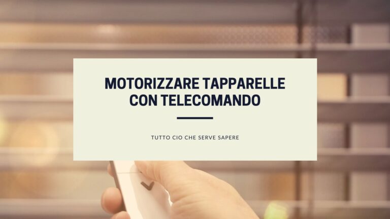 Motorizzare le tapparelle con telecomando